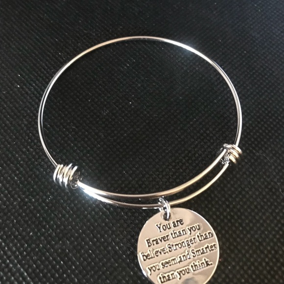 BRAVER Bracelet Silver Color Stainless Steel Expandable Adjustable Bangle NEW - Picture 5 of 8